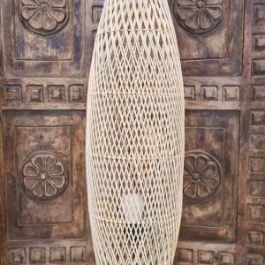 Staande open rotan lamp