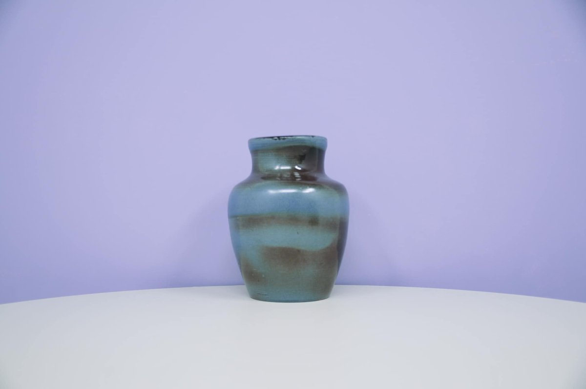 blauw bruine vaas - Afbeelding 2