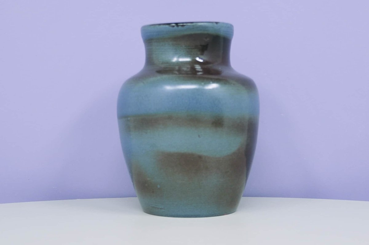 blauw bruine vaas - Afbeelding 3