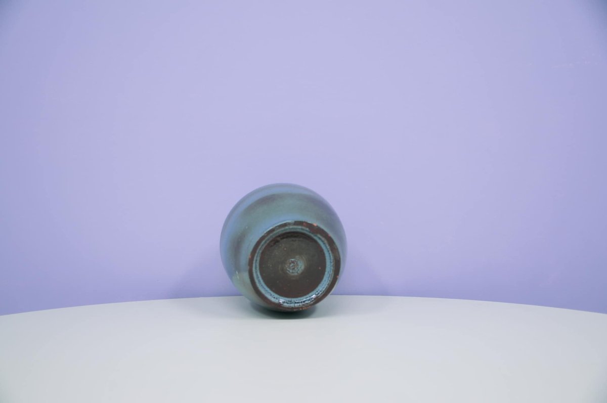 blauw bruine vaas - Afbeelding 4