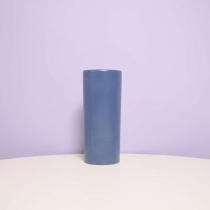blauwe koker vaas