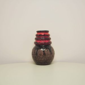 rood & bruine Fatlava West Germany vaas