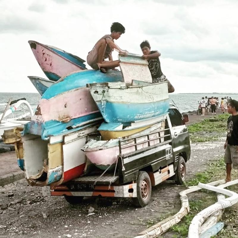 Retro vakkenkast Boothout Indonesia - Afbeelding 9